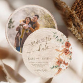 Rustikale Save the Date Holzschnitt-Karte Einladung