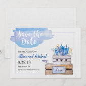 Rustikale Save the Date-Karte Date (Vorne/Hinten)