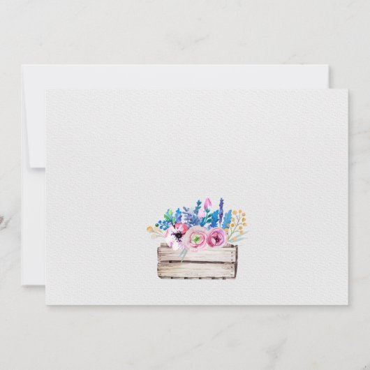 Rustikale Save the Date-Karte Save The Date (Rückseite)