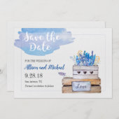 Rustikale Save the Date-Karte Save The Date (Vorne/Hinten)