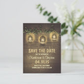 Rustikale Save the Date Postkarten (Stehend Vorderseite)