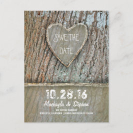 rustikale Save the Date Postkarten mit gehobenem H