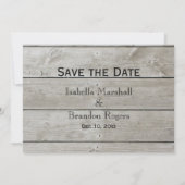 Rustikale Save the Date Zeit, Champagner zu trinke (Rückseite)