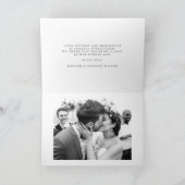 rustikale Schablonenbotanik Foto Danke Karte (Innenseite)