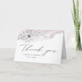 rustikale Schablonenbotanik Foto Danke Karte (Vorderseite)