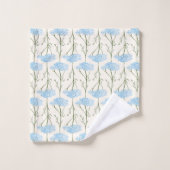 Rustikale Schafgarbe-Wildblume Botanical Himmelbla Badhandtuch Set (Waschlappen)