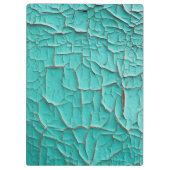 Rustikale Schälfarbe türkis aquamarin Klemmbrett (Rückseite)