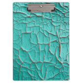 Rustikale Schälfarbe türkis aquamarin Klemmbrett (Vorderseite)