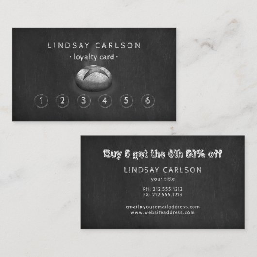 Rustikale Schalkbrettbäckerei Visitenkarte (Vorne/Hinten)