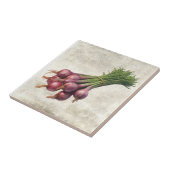 Rustikale Schalotten Cottage Keramik Fliese (Seite)