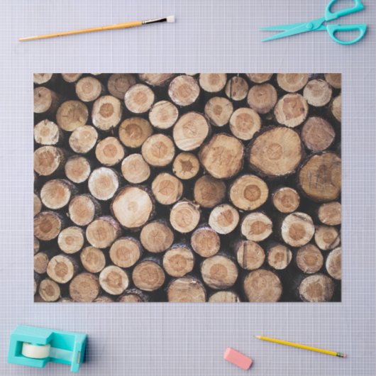 Rustikale Scheibe-Holz-Stümpfe Seidenpapier (Basteln)