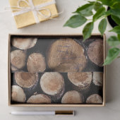 Rustikale Scheibe-Holz-Stümpfe Seidenpapier (Geschenk)