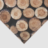 Rustikale Scheibe-Holz-Stümpfe Seidenpapier (Detail)