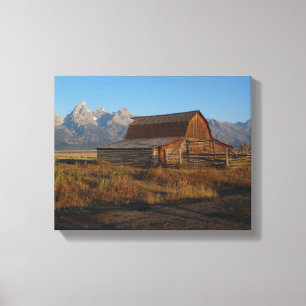 Rustikale Scheune Grand Teton National Park Wyomin Leinwanddruck