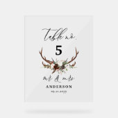 Rustikale Scheune Hochzeit mr & mrs Tischnummer Acrylschild (Vorderseite)