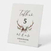 Rustikale Scheune Hochzeit mr & mrs Tischnummer Sockelschild (Vorderseite)