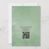 Rustikale Scheune Land Eukalyptus QR-Code Hochzeit Einladung (Rückseite)