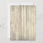 Rustikale Scheune mit roten Tulpen Hochzeit Einladung (Rückseite)