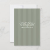 Rustikale Scheune Sage Green QR-Code Hochzeit Stre RSVP Karte (Rückseite)