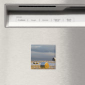 Rustikale Scheune und Heuballen nach frischem Schn Magnet (In Situ (Geschirrspüler))