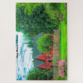 Rustikale Scheune Vermont. Puzzle (Vertikal)