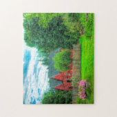 Rustikale Scheune Vermont. Puzzle (Vertikal)