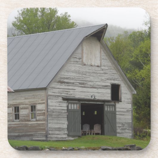 Rustikale Scheune Vermont Untersetzer (Vorderseite)