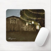 Rustikale Scheunen- & Baumlichter Hochzeitsmauspad Mousepad (Mit Mouse)