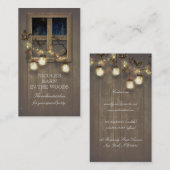 Rustikale Scheunen-beleuchtet hölzerne Visitenkarte (Vorne/Hinten)