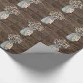 Rustikale Scheunen-Hochzeits-hölzerner Weckglas Geschenkpapier (Ecke)