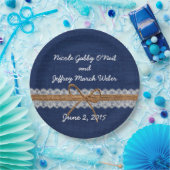 Rustikale Scheunen-Hochzeits-Leinwand-Hochzeit im Pappteller (Party)