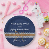 Rustikale Scheunen-Hochzeits-Leinwand-Hochzeit im Pappteller (Party)