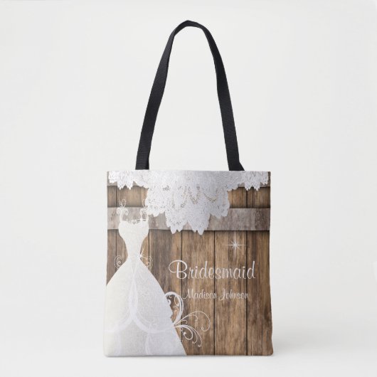 Rustikale Scheunen-Hochzeitsdusche Design Tasche (Vorderseite)