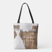 Rustikale Scheunen-Hochzeitsdusche Design Tasche (Rückseite)
