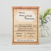 Rustikale Scheunen-Hochzeitseinladungsvorlage Einladung (Stehend Vorderseite)
