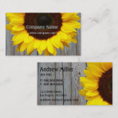 Rustikale Scheunen-Holz-Sonnenblume Visitenkarte (Vorne/Hinten)