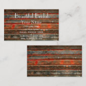 Rustikale Scheunen-Holz-Visitenkarte Visitenkarte (Vorne/Hinten)