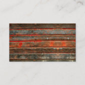 Rustikale Scheunen-Holz-Visitenkarte Visitenkarte (Rückseite)