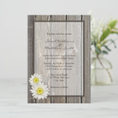 Rustikale Scheunen-hölzerne Einladung (Stehend Vorderseite)