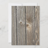 Rustikale Scheunen-hölzerne Einladung (Rückseite)