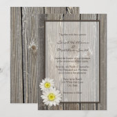 Rustikale Scheunen-hölzerne Einladung (Vorne/Hinten)