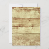 Rustikale Scheunen-hölzerne Einladung (Rückseite)