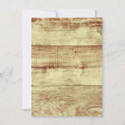 Rustikale Scheunen-hölzerne Einladung (Rückseite)