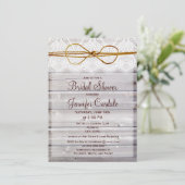 Rustikale Scheunen-hölzerne Einladung (Stehend Vorderseite)