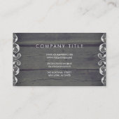 Rustikale Scheunen-hölzerne Spitze-und Visitenkarte (Rückseite)