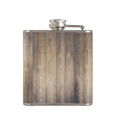 Rustikale Scheunen-hölzerne u. weiße Flachmann (Rückseite)