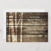 Rustikale Scheunen-hölzernes Einladung (Vorderseite)