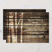 Rustikale Scheunen-hölzernes Einladung (Vorne/Hinten)