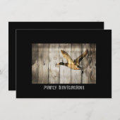 Rustikale Scheunen-hölzernes Western-Land, das Einladung (Vorne/Hinten)