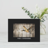 Rustikale Scheunen-hölzernes Western-Land, das Einladung (Stehend Vorderseite)